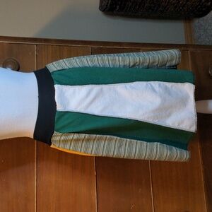 Handmade GREEN BAY PACKER MIDI FIT AND FLARE Boutique Skater SKIRT SZ M